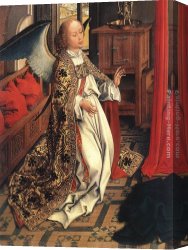 Central Canvas Paintings - Annunciation Triptych central panel [detail 2] by Rogier van der Weyden